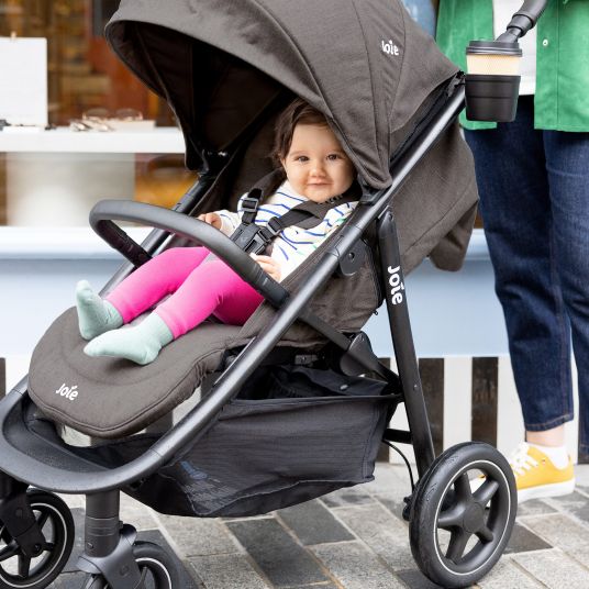 joie Buggy & pushchair Mytrax Pro up to 22 kg load capacity with telescopic push bar, cup holder incl. insect screen & rain cover - Thunder