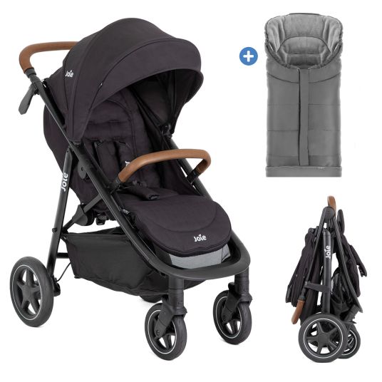 joie Buggy & Sportwagen Mytrax Pro inkl. Fußsack - bis 22 kg belastbar mit Teleskopschieber, Getränkehalter & Regenschutz - Shale