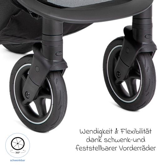 joie Buggy & Sportwagen Mytrax Pro inkl. Fußsack - bis 22 kg belastbar mit Teleskopschieber, Getränkehalter & Regenschutz - Shale