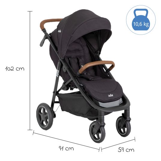 joie Buggy & Sportwagen Mytrax Pro inkl. Fußsack - bis 22 kg belastbar mit Teleskopschieber, Getränkehalter & Regenschutz - Shale