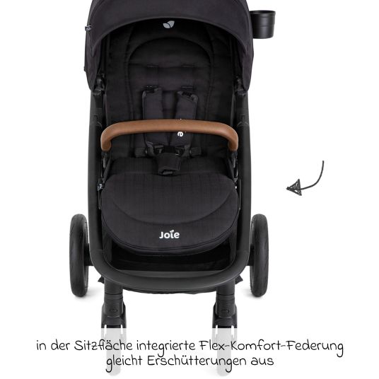 joie Buggy & Sportwagen Mytrax Pro inkl. Fußsack - bis 22 kg belastbar mit Teleskopschieber, Getränkehalter & Regenschutz - Shale