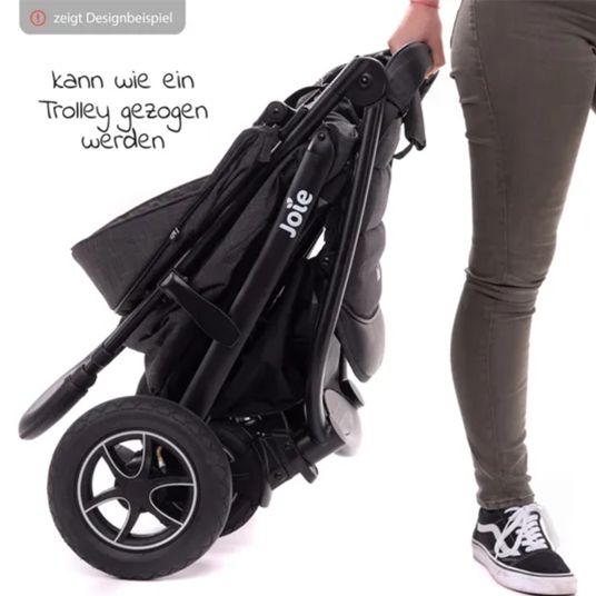 joie Buggy & Sportwagen Mytrax Pro inkl. Fußsack - bis 22 kg belastbar mit Teleskopschieber, Getränkehalter & Regenschutz - Thunder