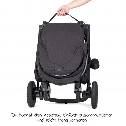 joie Buggy & Sportwagen Versatrax bis 22 kg belastbar - umsetzbare Sitzeinheit, Adapter inkl. Insektenschutz & XXL-Zubehörpaket - Shale