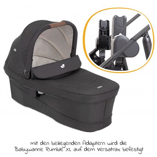 joie Buggy & Sportwagen Versatrax bis 22 kg belastbar - umsetzbare Sitzeinheit, Adapter inkl. Insektenschutz & XXL-Zubehörpaket - Shale
