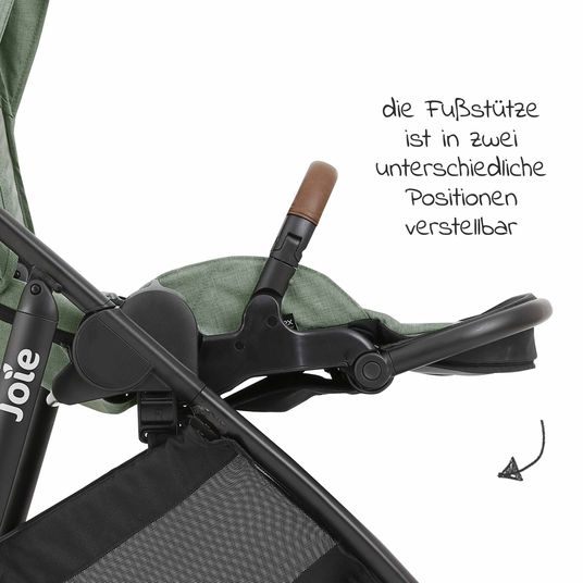 joie Buggy & Sportwagen Versatrax bis 22 kg belastbar - umsetzbare Sitzeinheit, Adapter & Regenschutz - Laurel
