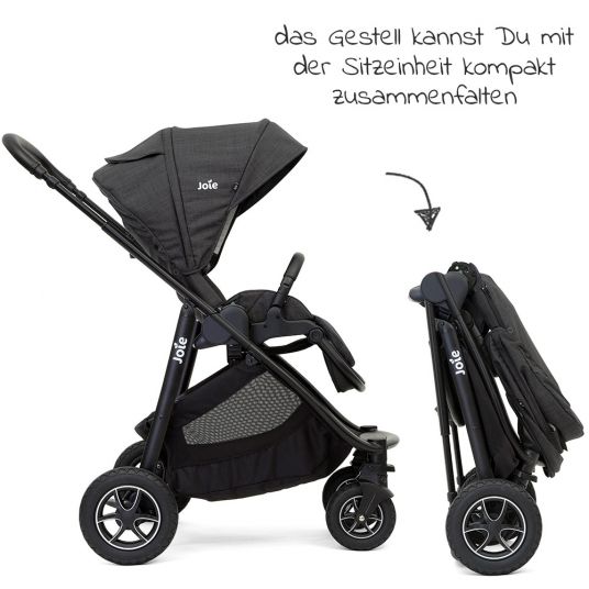 joie Buggy & stroller Versatrax loadable up to 22 kg - convertible seat unit, adapter, & rain cover - Pavement