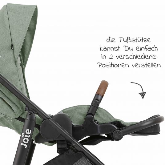 joie Passeggino Versatrax fino a 22 kg - unità di seduta convertibile, parapioggia, coprigambe e manicotto - Laurel