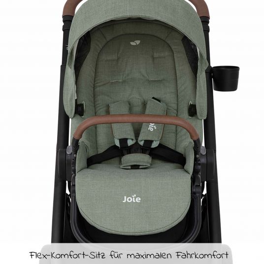 joie Buggy & Sportwagen Versatrax bis 22 kg belastbar- umsetzbare Sitzeinheit, Regenschutz, Fußsack & Handmuff - Laurel