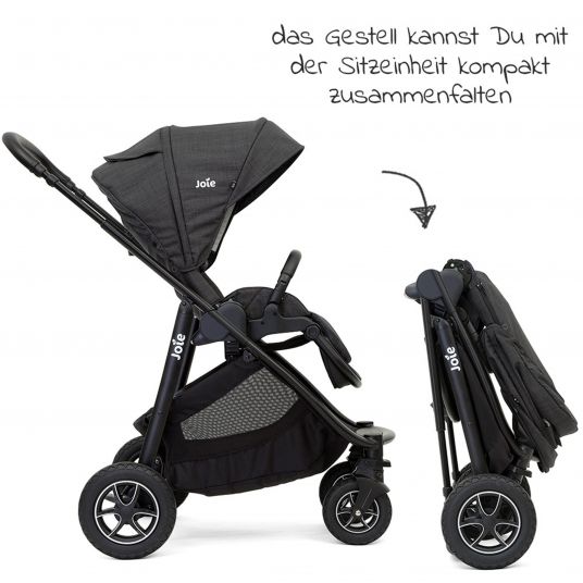 joie Buggy & stroller Versatrax loadable up to 22 kg- convertible seat unit, rain cover, footmuff & hand muff - Pavement