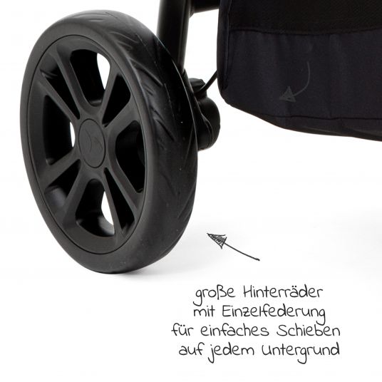 joie Versatrax E Buggy & Pushchair fino a 22 kg unità di seduta convertibile + portabicchieri, adattatore e parapioggia - Grigio Flanella