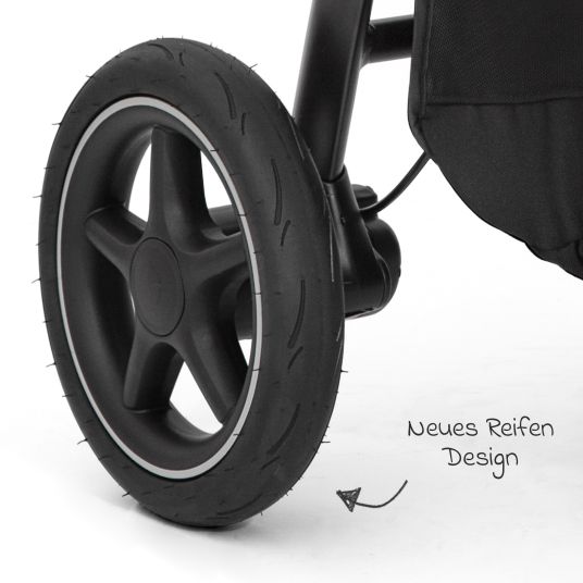 joie Passeggino Versatrax con nuovo design degli pneumatici - capacità di carico fino a 22 kg con maniglione telescopico, seggiolino convertibile, adattatore e parapioggia - Ciottolo