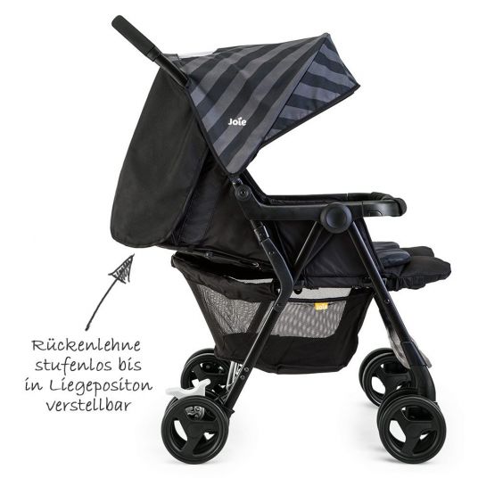 joie Sibling & twin buggy AireTwin incl. rain cover - Liquorice