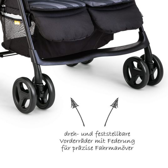 joie Sibling & twin buggy AireTwin incl. rain cover - Liquorice