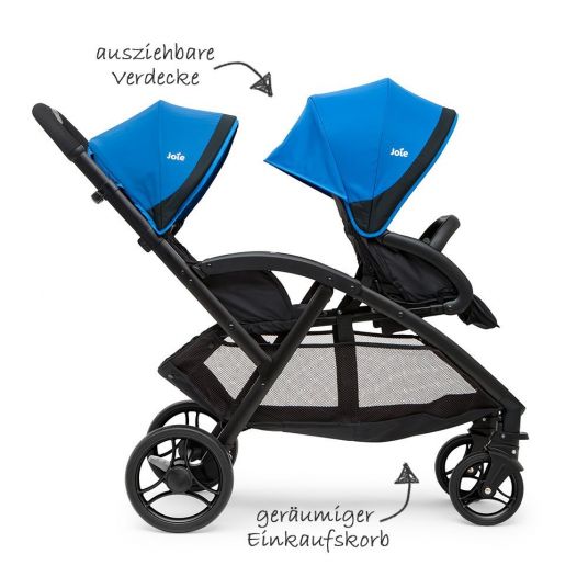 joie Sibling carriage Evalite Duo incl. rain protection Blue Bird