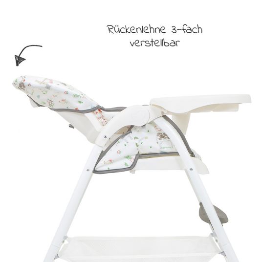 joie High chair Mimzy Snacker small foldable only 6 kg - Farm Friends