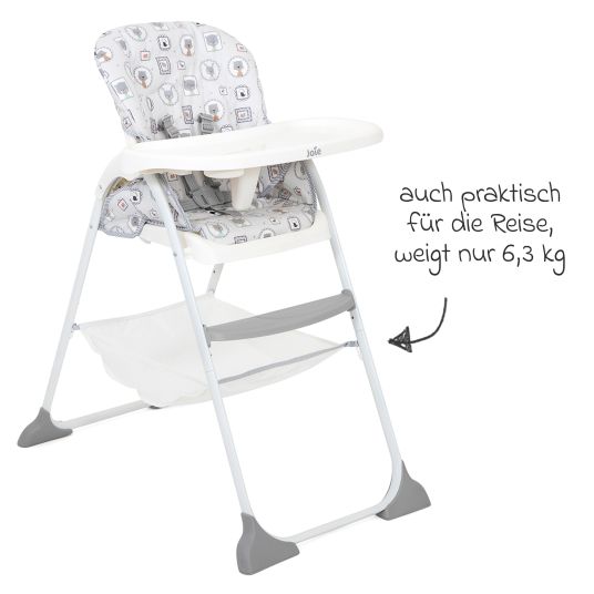 joie Highchair Mimzy Snacker usable from 6 months small foldable only 6.3 kg light - Portrait
