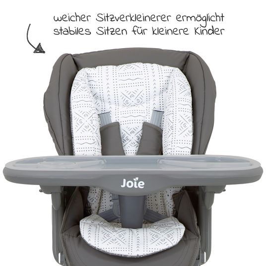 joie Hochstuhl Mimzy Spin 3in1 ab Geburt - 15 kg mit 360° drehbarem Sitz & flacher Liegeposition - Tile