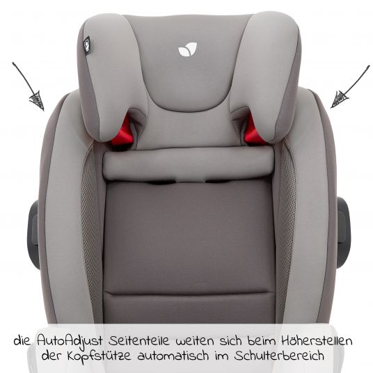 joie Kindersitz Fortifi R Gruppe 1/2/3 - ab 12 Monate - 12 Jahre (9-36 kg) inkl. Auto - Organizer - Dark Peweter