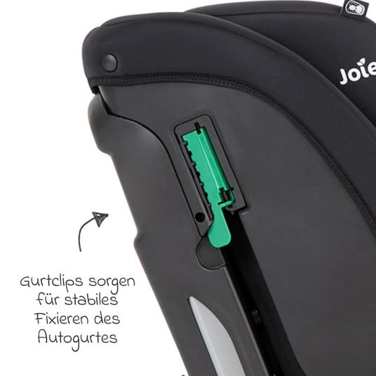 joie Seggiolino Fortifi R129 i-Size da 15 mesi a 12 anni (76 cm - 145 cm) con protezione per seggiolino auto - Shale