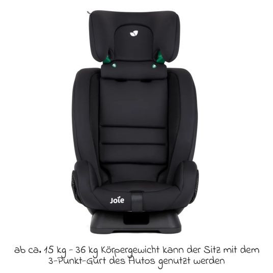 joie Kindersitz Fortifi R129 i-Size ab 15 Monate - 12 Jahre (76 cm - 145 cm) inkl. Autositz-Schutzunterlage - Shale