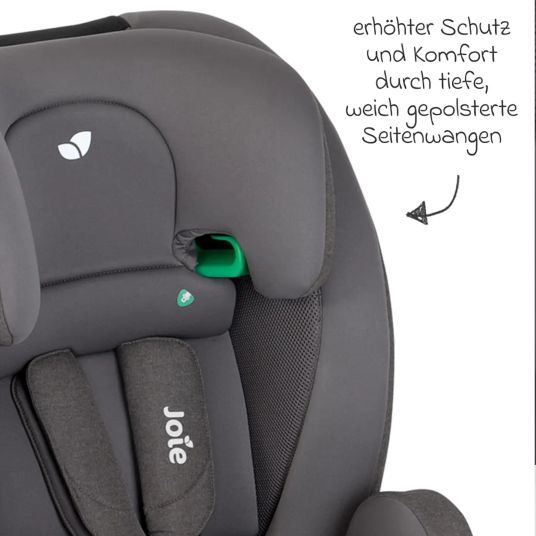 joie Fortifi R129 i-Size child seat from 15 months - 12 years (76 cm - 145 cm) incl. car seat protector - Thunder