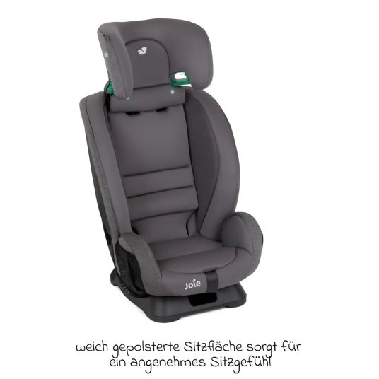 joie Fortifi R129 i-Size child seat from 15 months - 12 years (76 cm - 145 cm) incl. car seat protector - Thunder