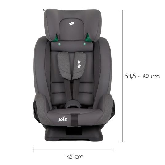 joie Fortifi R129 i-Size child seat from 15 months - 12 years (76 cm - 145 cm) incl. car seat protector - Thunder