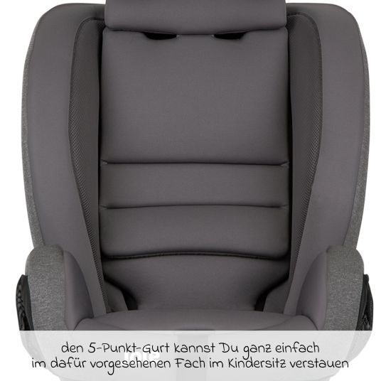 joie Kindersitz Fortifi R129 i-Size ab 15 Monate - 12 Jahre (76 cm - 145 cm) inkl. Rückenlehnen-Schutz Cover Me - Thunder