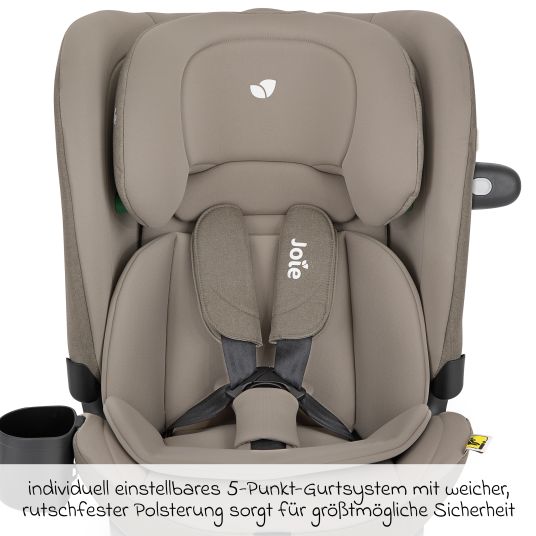 joie Kindersitz i-Bold R129 i-Size ab 15 Monate - 12 Jahre (76 cm - 150 cm) mit Isofix, Top-Tether & Getränkehalter - Oak