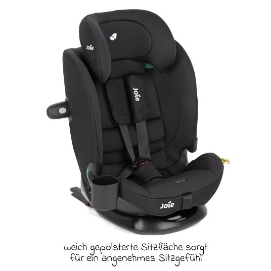 joie Child seat i-Bold R129 i-Size from 15 months - 12 years (76 cm - 150 cm) with Isofix, top tether & cup holder - Shale