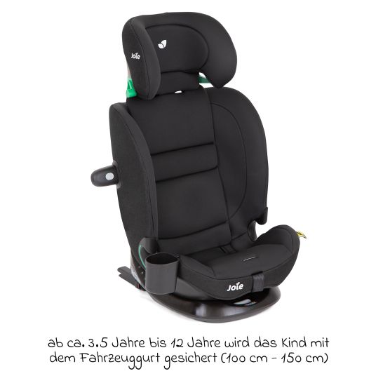 joie Child seat i-Bold R129 i-Size from 15 months - 12 years (76 cm - 150 cm) with Isofix, top tether & cup holder - Shale
