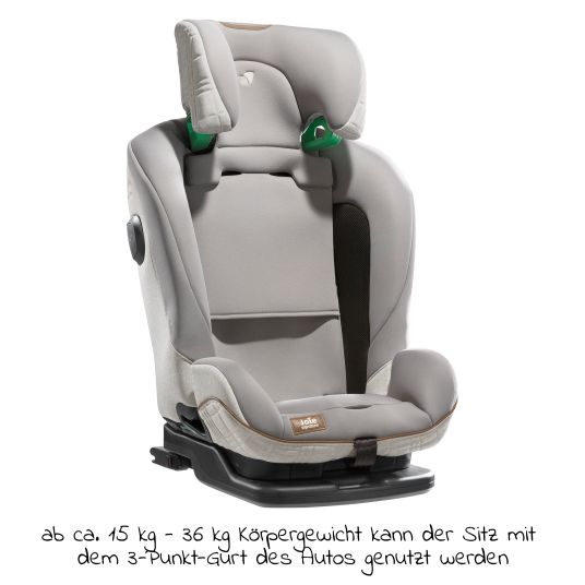 joie i-Plenti i-Size child seat from 15 months - 12 years (76 cm - 150 cm) incl. Isofix & Top Tether - Signature - Oyster