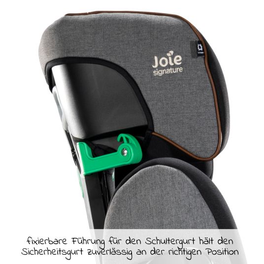 joie i-Traver i-Size child seat from 3.5 years - 12 years (100 cm - 150 cm) only 5.6 kg light incl. Isofix - Signature - Carbon