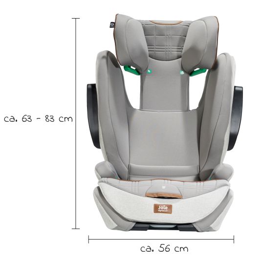 joie Kindersitz i-Traver i-Size ab 3,5 Jahre - 12 Jahre (100 cm - 150 cm) nur 5,6 kg leicht inkl. Isofix - Signature - Oyster