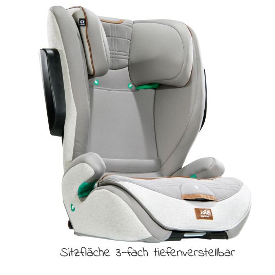joie i-Traver i-Size child seat from 3.5 years - 12 years (100 cm - 150 cm) only 5.6 kg light incl. Isofix - Signature - Oyster