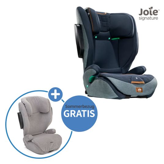 joie Child seat i-Traver with summer cover from 3.5 years-12 years (100 cm - 150 cm) only 5.6 kg light incl. Isofix - Signature - Harbour