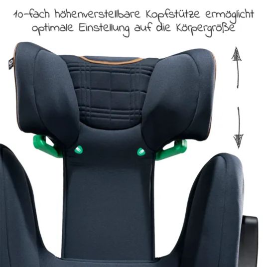 joie Child seat i-Traver with summer cover from 3.5 years-12 years (100 cm - 150 cm) only 5.6 kg light incl. Isofix - Signature - Harbour