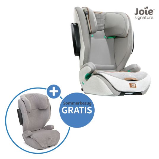 joie Child seat i-Traver with summer cover from 3.5 years-12 years (100 cm - 150 cm) only 5.6 kg light incl. Isofix - Signature - Oyster