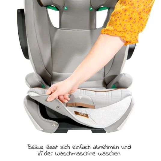 joie Kindersitz i-Traver mit Sommerbezug ab 3,5 Jahre-12 Jahre (100 cm - 150 cm) nur 5,6 kg leicht inkl. Isofix - Signature - Oyster