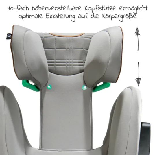joie Child seat i-Traver with summer cover from 3.5 years-12 years (100 cm - 150 cm) only 5.6 kg light incl. Isofix - Signature - Oyster