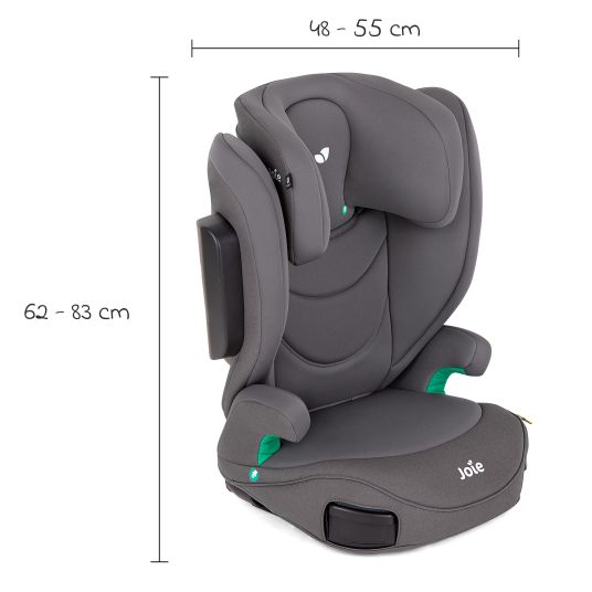 joie Kindersitz i-Trillo FX i-Size ab 3,5 Jahre -12 Jahre (100 cm -150 cm) inkl. Getränkehalter - Thunder