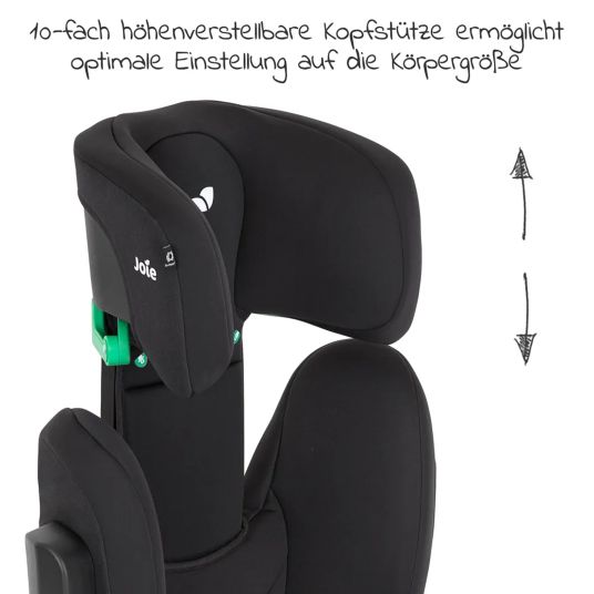 joie Child seat i-Trillo FX i-Size from 3 years -12 years (100 cm -150 cm) with Isofix incl. cup holder & car seat protector - Shale