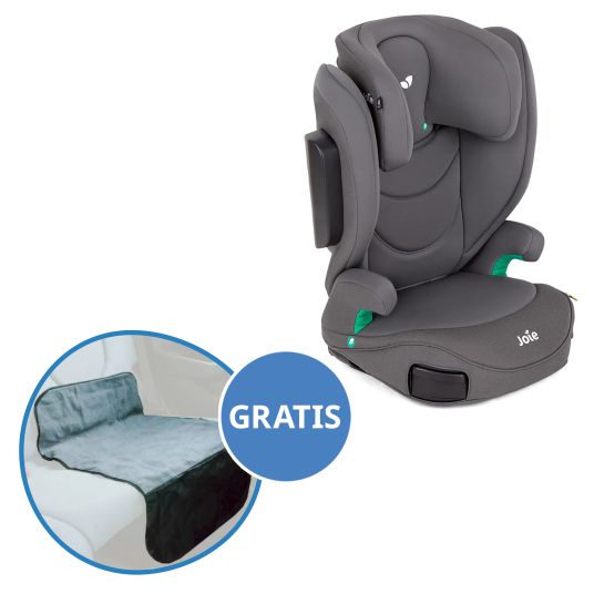 joie Child seat i-Trillo FX i-Size from 3 years -12 years (100 cm -150 cm) with Isofix incl. cup holder & car seat protector - Thunder