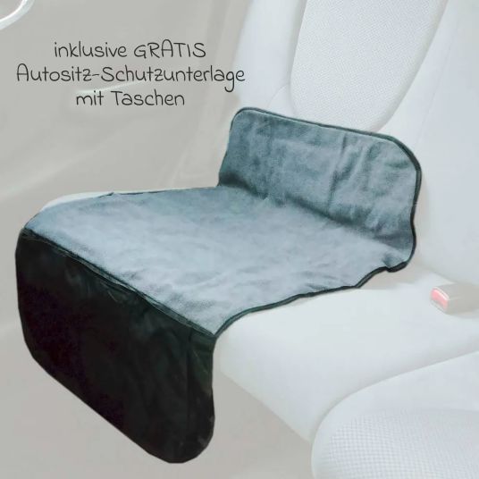 joie Kindersitz i-Trillo FX i-Size ab 3 Jahre -12 Jahre (100 cm -150 cm) mit Isofix inkl. Getränkehalter & Autositz-Schutzunterlage - Thunder