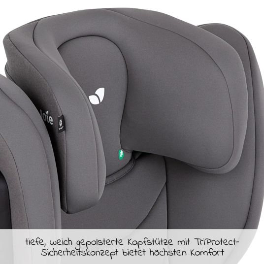 joie Child seat i-Trillo FX i-Size from 3 years -12 years (100 cm -150 cm) with Isofix incl. cup holder & car seat protector - Thunder