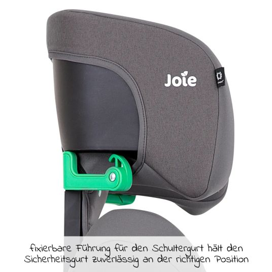 joie Kindersitz i-Trillo FX i-Size ab 3 Jahre -12 Jahre (100 cm -150 cm) mit Isofix inkl. Getränkehalter & Autositz-Schutzunterlage - Thunder