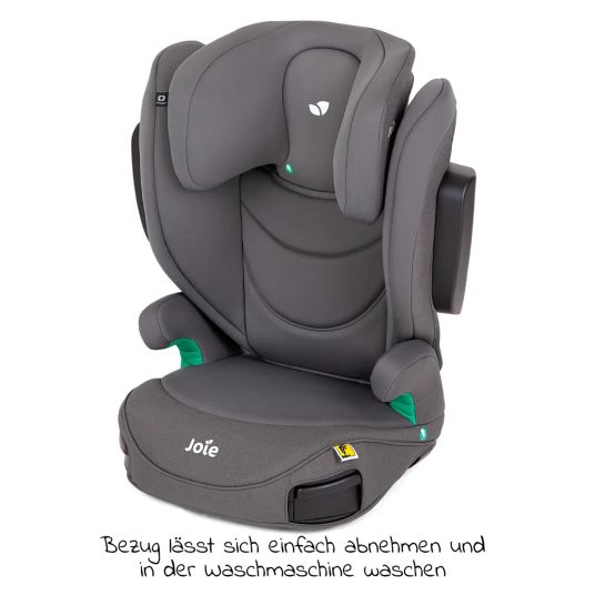 joie Child seat i-Trillo FX i-Size from 3 years -12 years (100 cm -150 cm) with Isofix incl. cup holder & car seat protector - Thunder