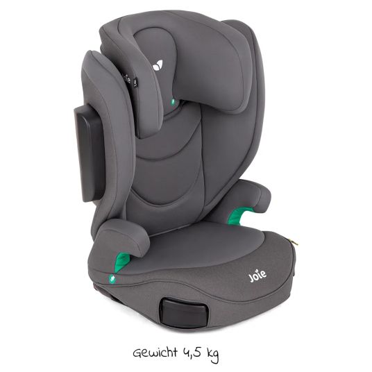 joie Kindersitz i-Trillo FX i-Size ab 3 Jahre -12 Jahre (100 cm -150 cm) mit Isofix inkl. Getränkehalter & Autositz-Schutzunterlage - Thunder