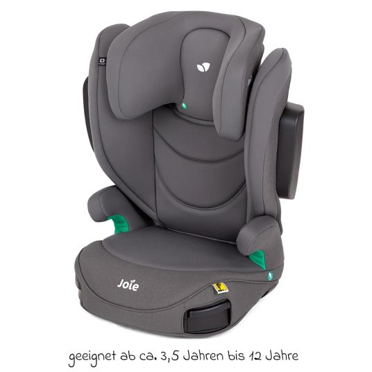 joie Kindersitz i-Trillo FX i-Size ab 3 Jahre -12 Jahre (100 cm -150 cm) mit Isofix inkl. Getränkehalter & Autositz-Schutzunterlage - Thunder