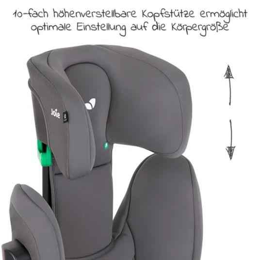 joie Child seat i-Trillo FX i-Size with summer cover from 3.5 years - 12 years (100 cm -150 cm) incl. cup holder - Thunder